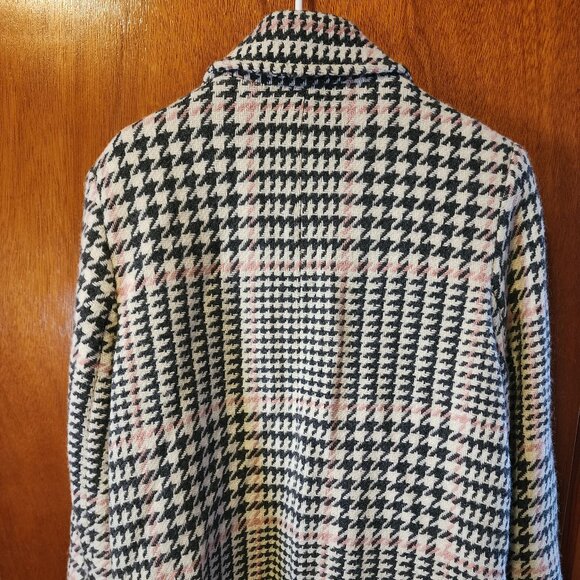 Women's Size 14 J.G. Hook Cream/Gray/Pink Wool Blend Full Length Coat - Picture 8 of 11